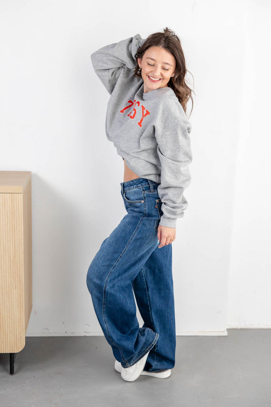 Never Better Dark Wash Baggy Jeans