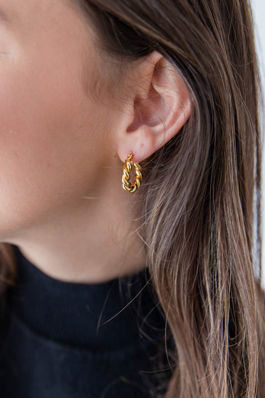 Eternal Shine Twisted Hoop Earrings