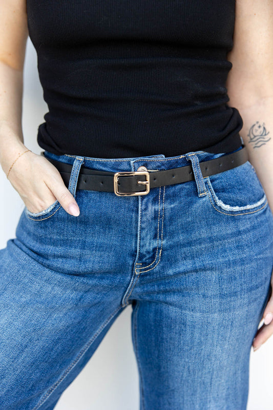 Flawless Fit Rectangle Buckle Belt