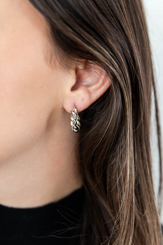 Eternal Shine Twisted Hoop Earrings