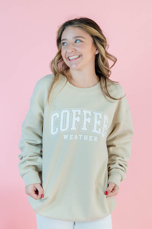 Coffee Weather Crew Neck Sweatshirt