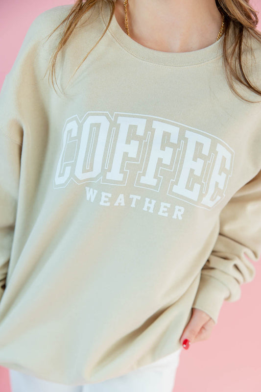 Coffee Weather Crew Neck Sweatshirt