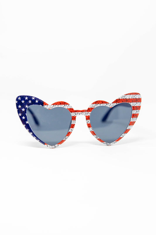 Star-Spangled Heart Shaped Sunglasses