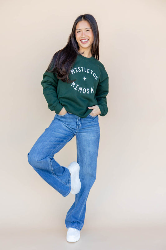 Mistletoe & Mimosas Graphic Sweatshirt