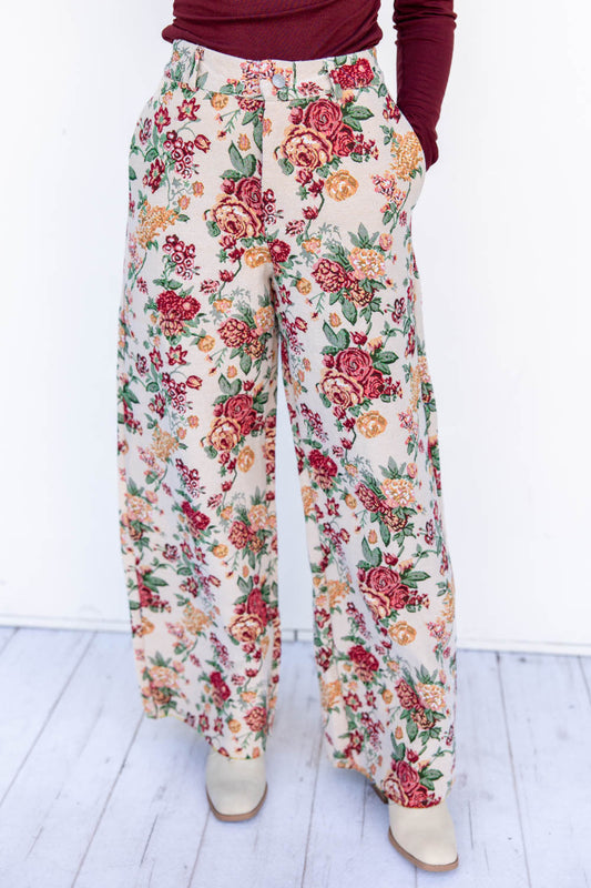Bloomed Beauty Floral Wide Leg Pants