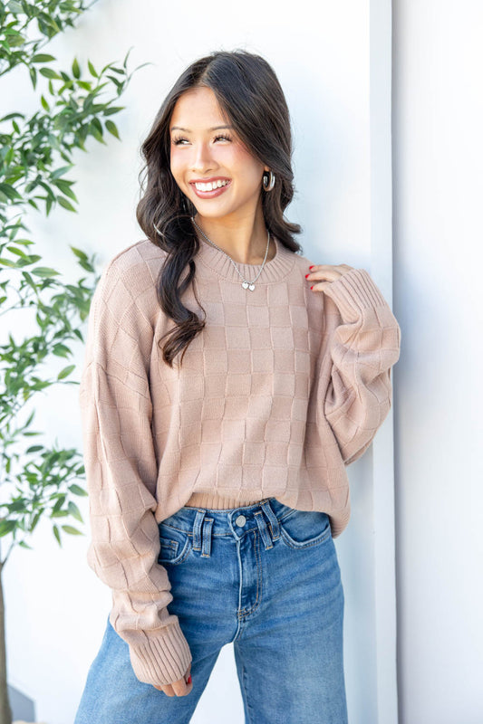 Morning Chill Checkered Sweater