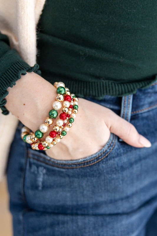 Sleigh Belle Multi Layer Stretch Bracelet