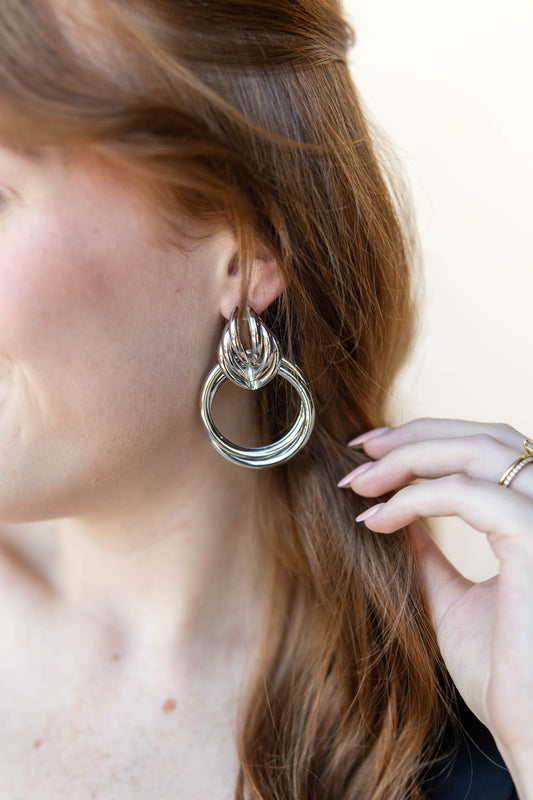 Platinum Twist Earrings