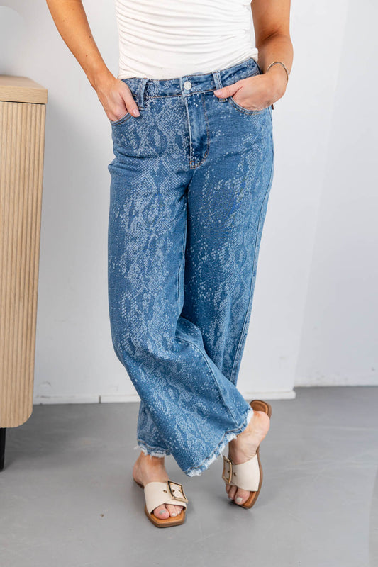 Strike a Pose Snake Print Jeans