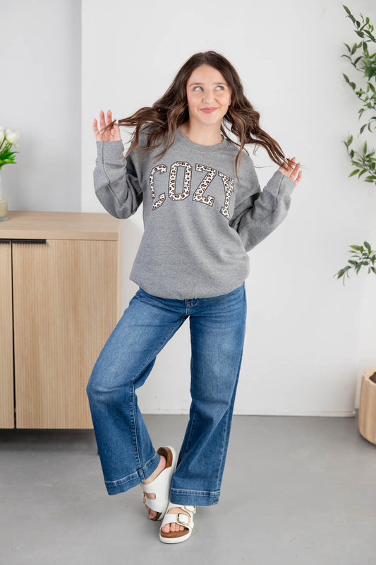 Cozy Cat Crew Neck Sweatshirt