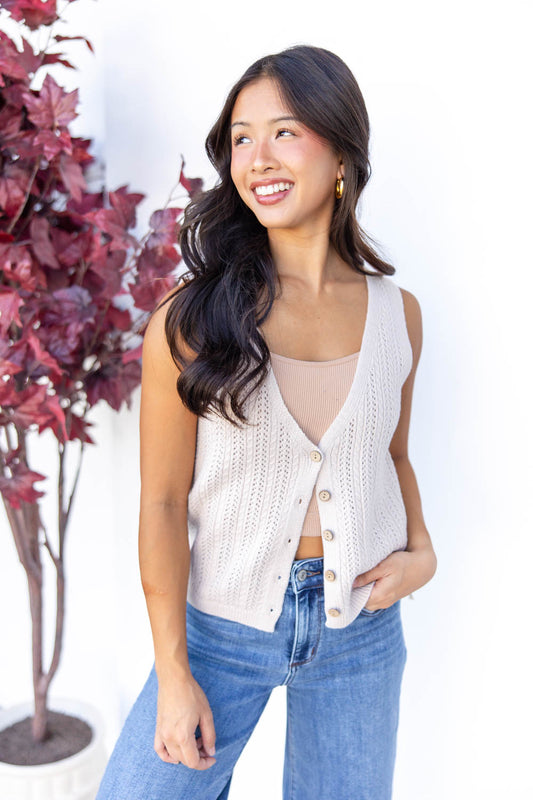 DOORBUSTER Trendsetter at Heart V-Neck Vest