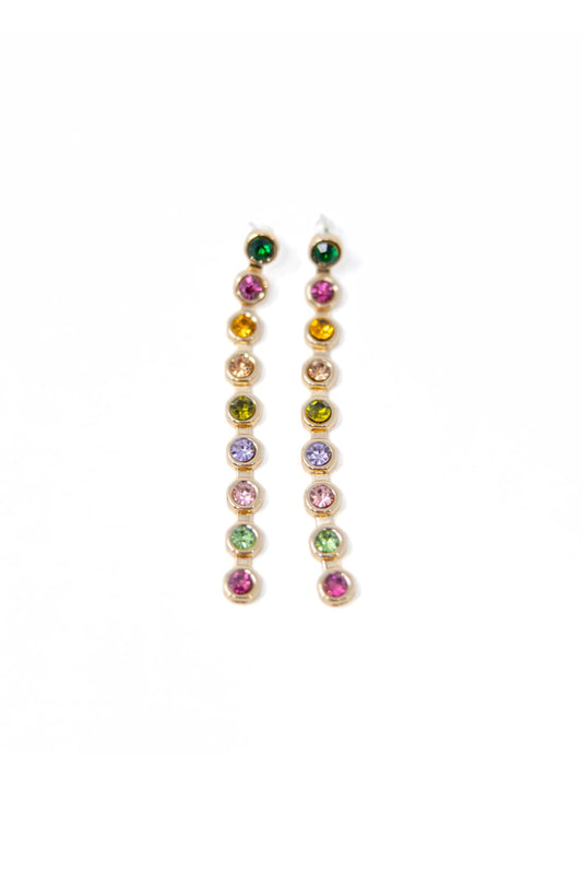 Kaleidoscope Kiss Colored Gemstone Drop Earrings