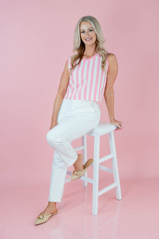 Cool Lines Sleeveless Knit Top