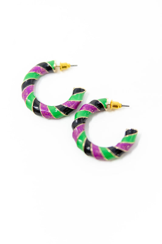 Swirly Spell Hoop Earrings