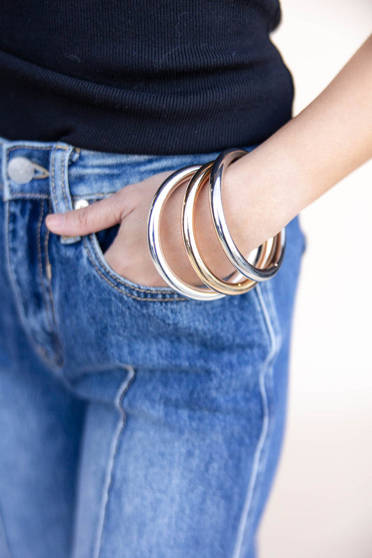 Timeless Shine Trio Bangle Bracelets