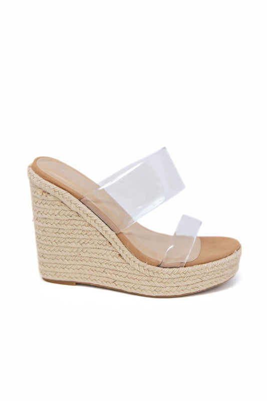 Sunset Boulevard Clear Platform Sandals