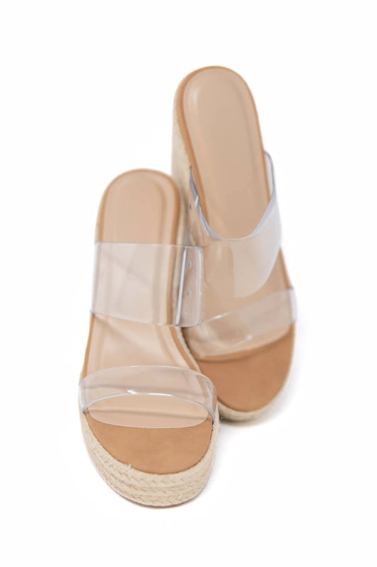 Sunset Boulevard Clear Platform Sandals
