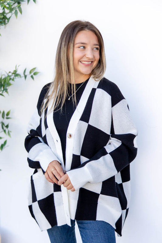 Check Her Out Button Down Cardigan