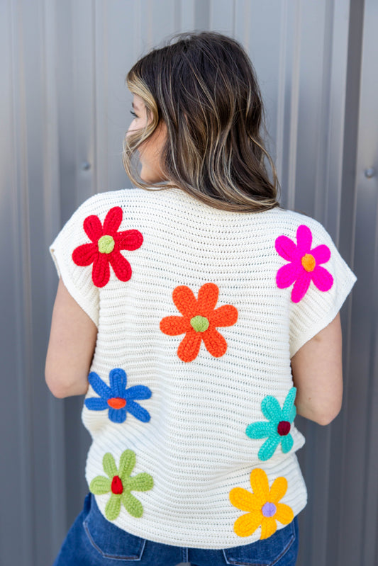Floral Fantasy Knit Sweater