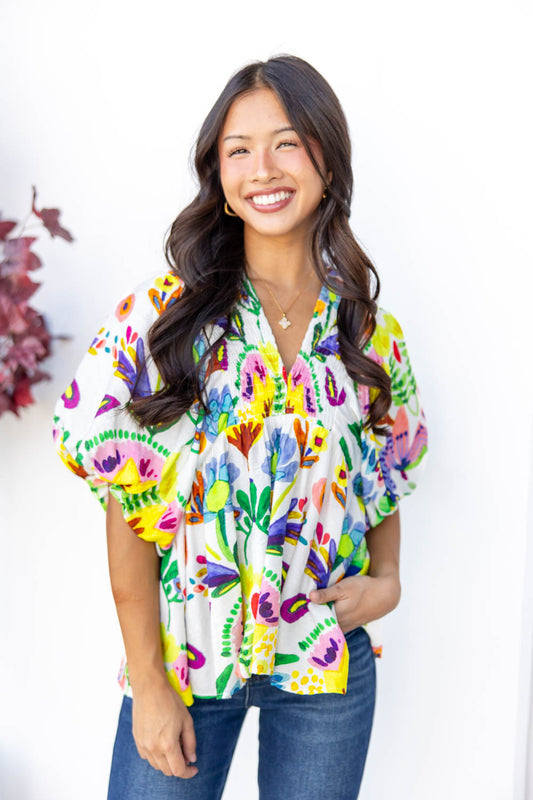 Bold By Accident Short Sleeve Blouse