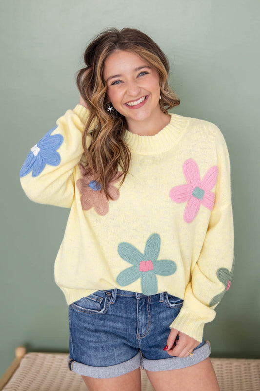 Floral Fiesta Knit Sweater