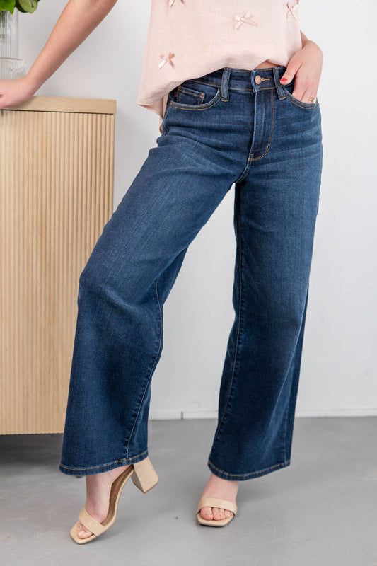 Long Story Short Crop Wide Leg Jeans