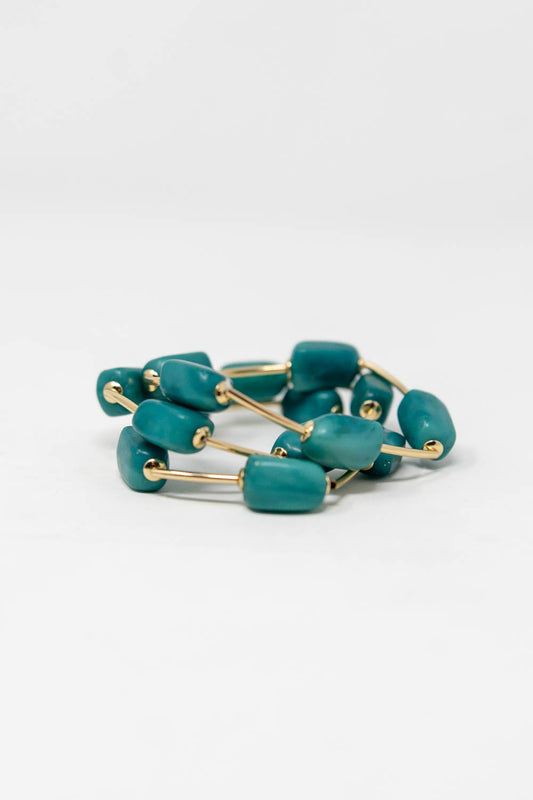 Grounded Glam Pebble Bracelet