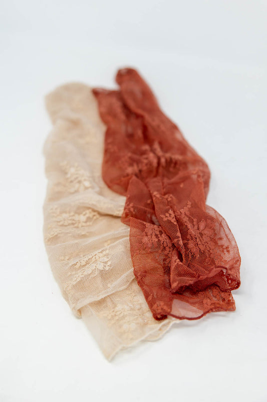 Lace Lightly Floral Mesh Slouchy Socks