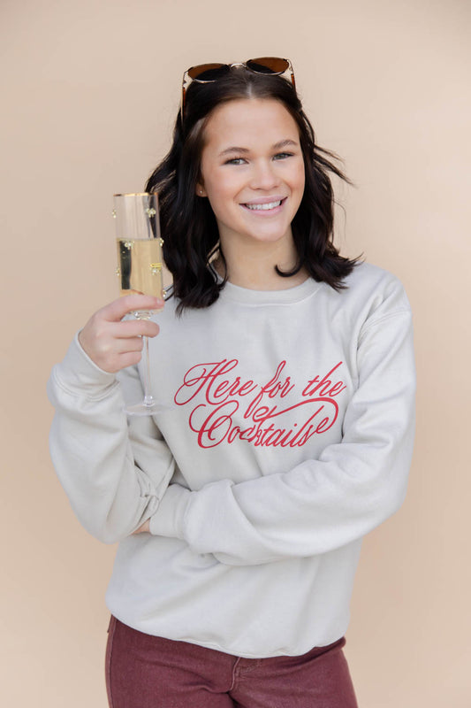 Here For The Cocktails Graphic Sweatshirt