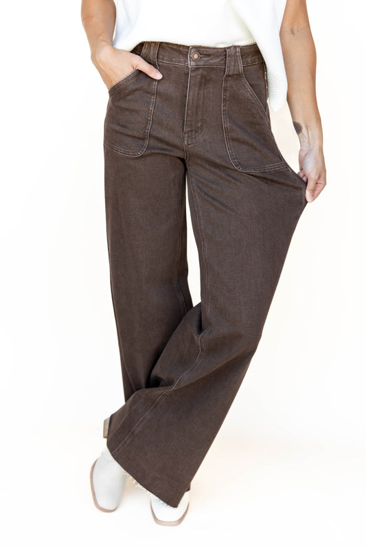 Harvest Moon Retro Chocolate Brown Jeans
