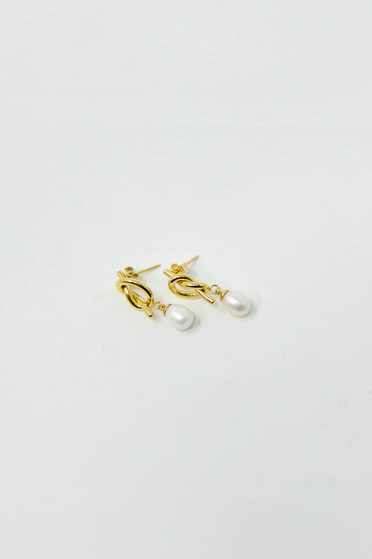Knot Another Pearl Drop Earrings