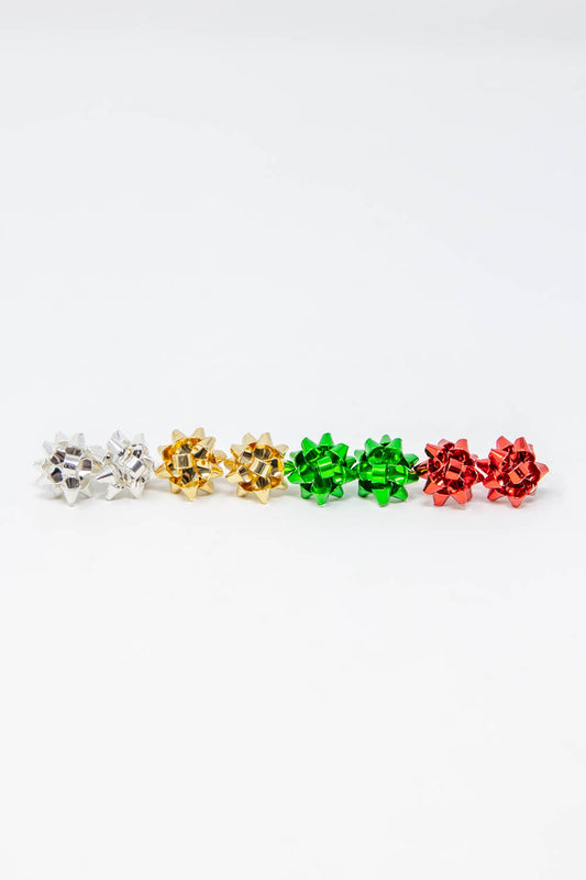 Mistle-Bow Stud Earrings