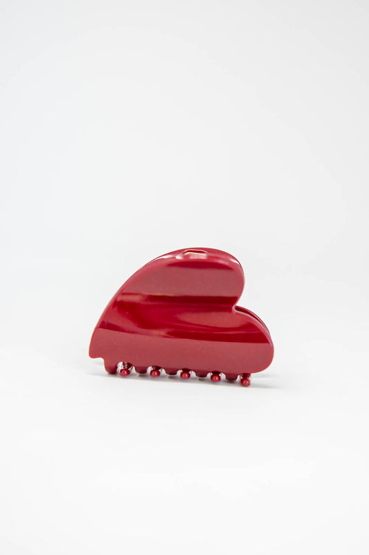 Love Coded Glitter Heart Hair Clip