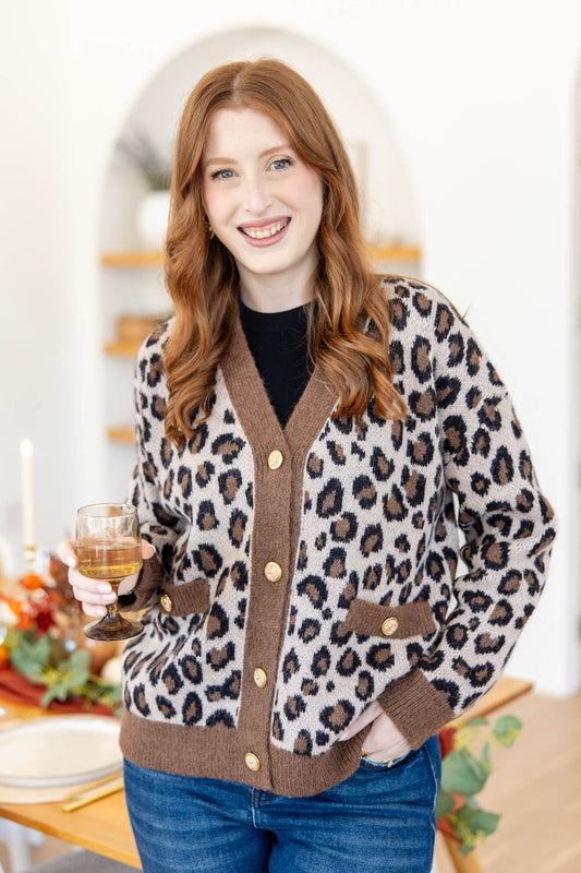 Wild Child Leopard Sweater Cardigan