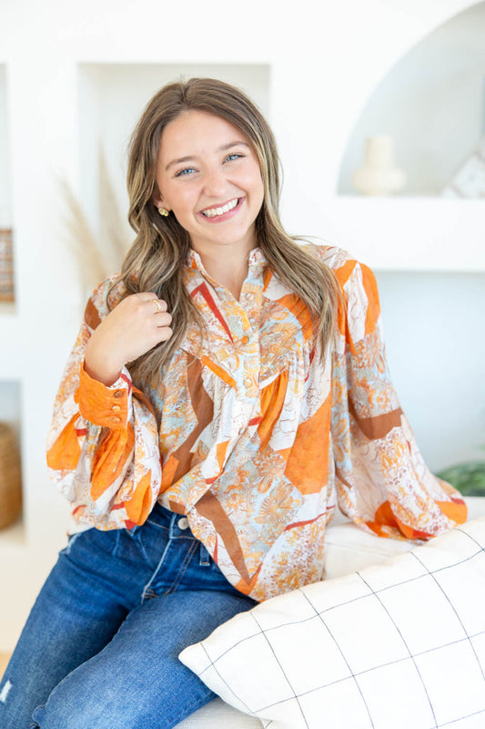Sunshine Sass Button Down Top
