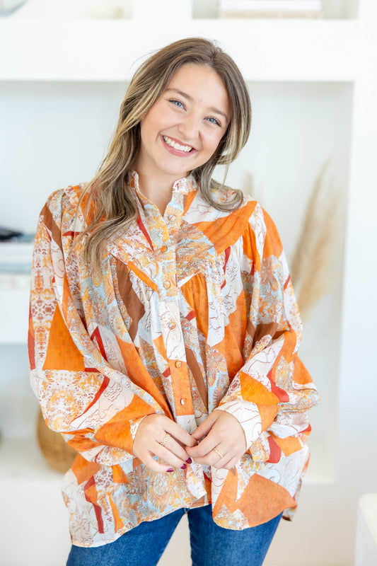 Sunshine Sass Button Down Top