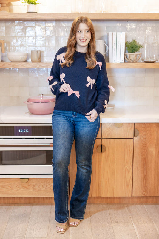 Delicate Loop Bow Sweater
