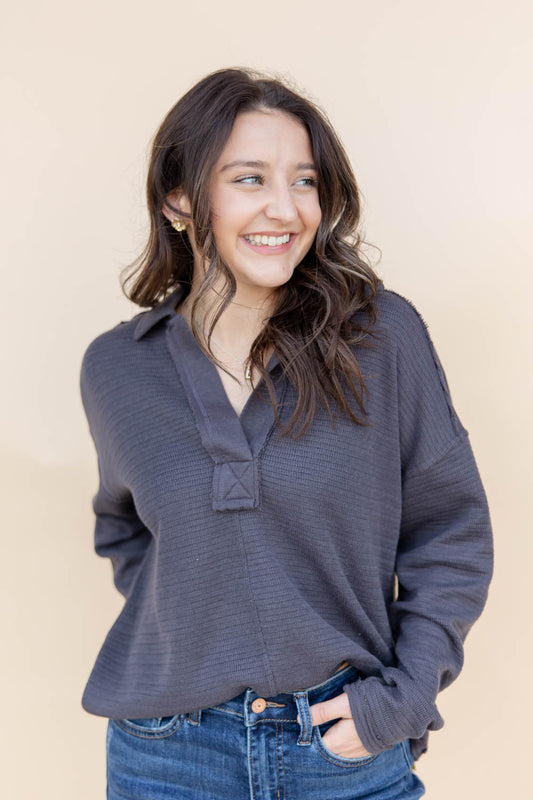 Slow Tempo Long Sleeve Knit Top