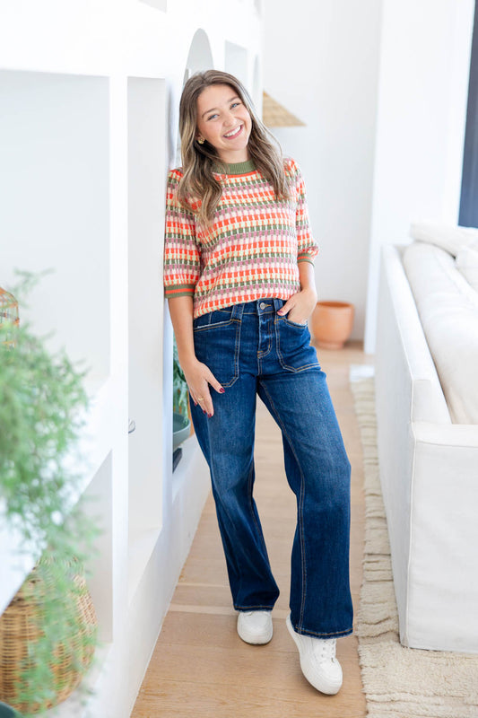 Bright On Time Multicolor Sweater