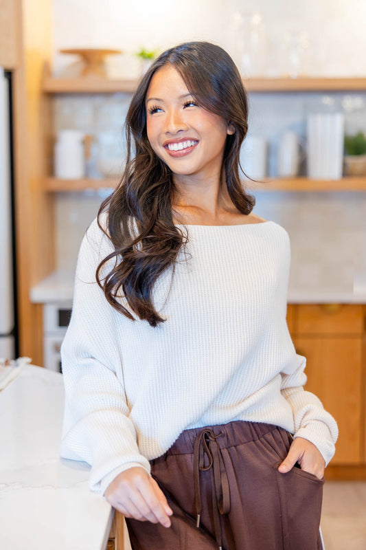 Slouch Me Chic Off-Shoulder Top