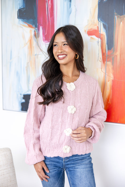 Floral Kiss Knit Cardigan