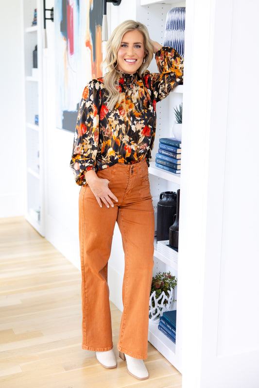 Secret Blossom Long Sleeve Blouse