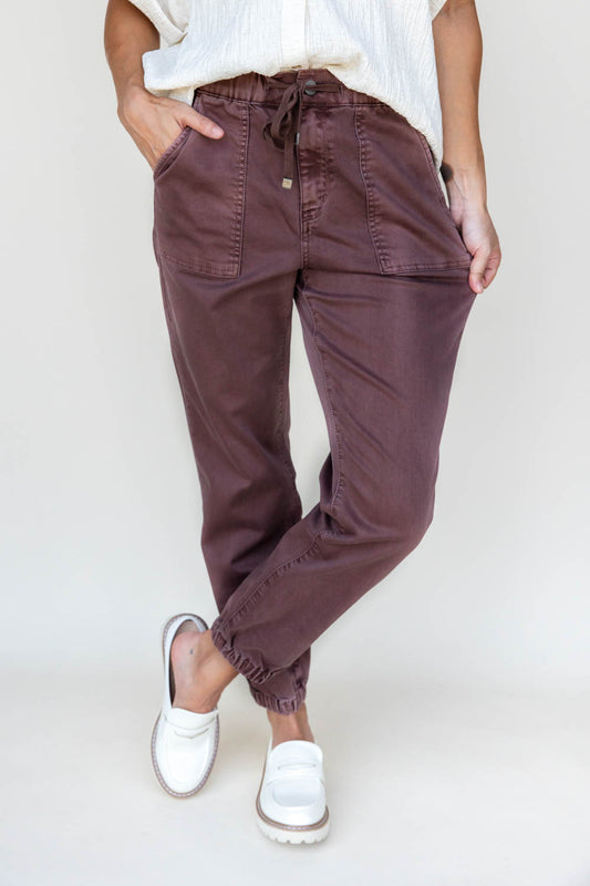 Cocoa Beach Brown Jogger Jeans