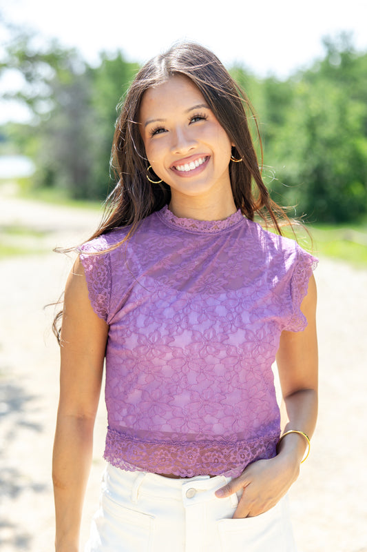 Petal Pusher Floral Lace Top