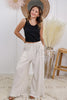 It's a Breeze Linen Blend Wide Leg Ruffle Hem Pants