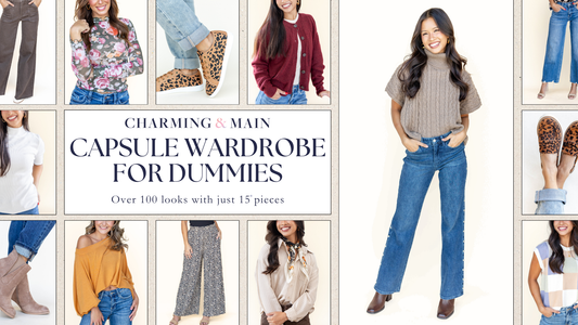 Capsule Wardrobe for Dummies Title Cover including images of different basics