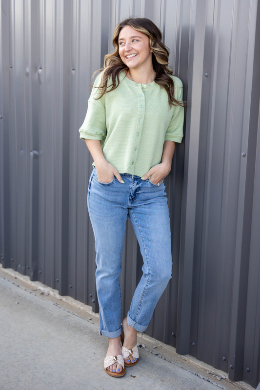 Hot Damn Bleach Wash Boyfriend Jeans