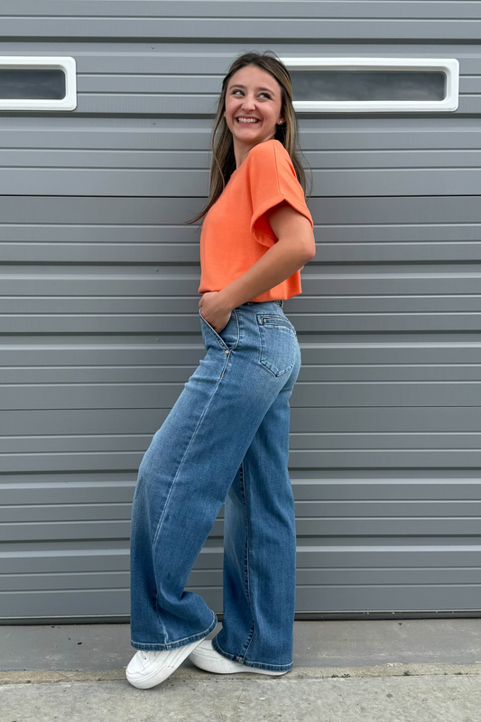 3 LENGTHS Tried & True Wide Leg Trouser Style Jeans