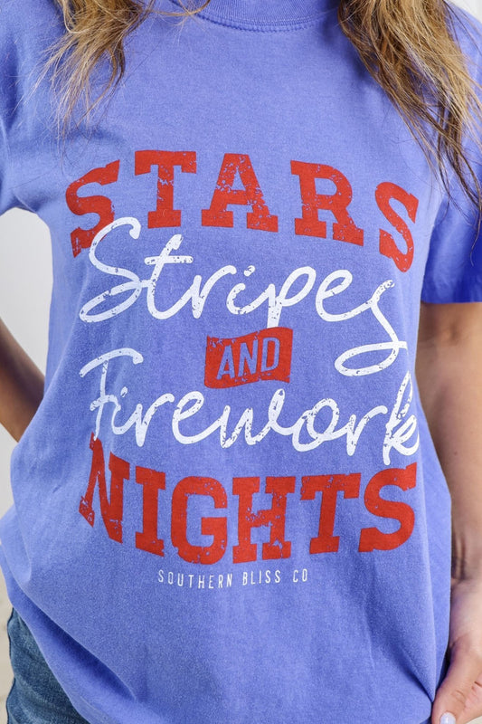 Stars, Stripes & Firework Nights Graphic Tee