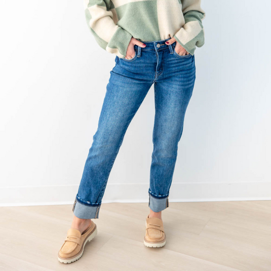 Squares Loose Fit Denim Trousers by Beau Loves